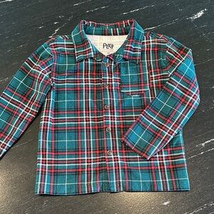 Little Sleepies Play 3T Plaid Kids Shirt